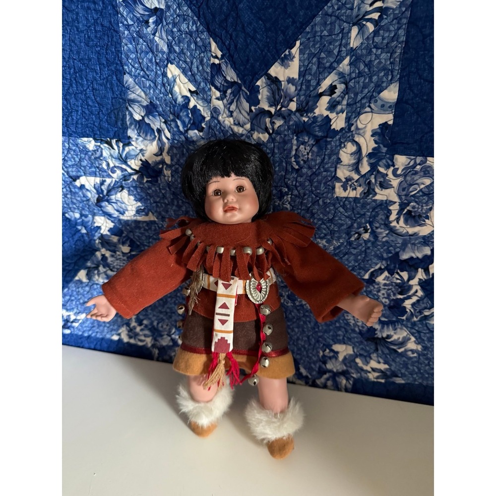 Danbury Mint Little Eagle Dancer 12" Porcelain Doll Elke Hutchins Vintage 1993